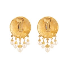 ben-amun Byzantine Glass Stone Clip On Earrings