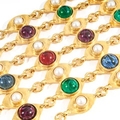 ben-amun Byzantine Glass Stone Statement Cuff Bracelet