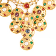 ben-amun Byzantine Glass Stone Statement Necklace