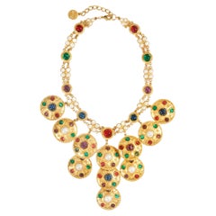 ben-amun Byzantine Glass Stone Statement Necklace