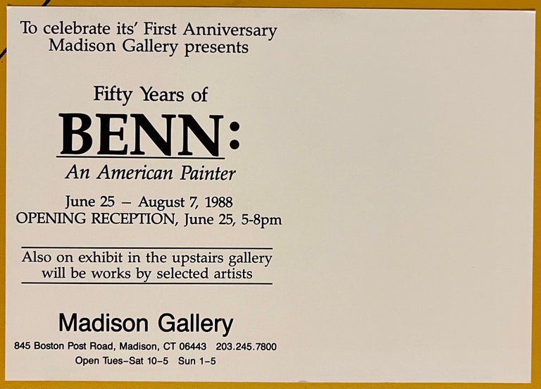 Large Modernist Ben Benn Still Life with Fruit Bowl Oil Painting WPA Artist  9