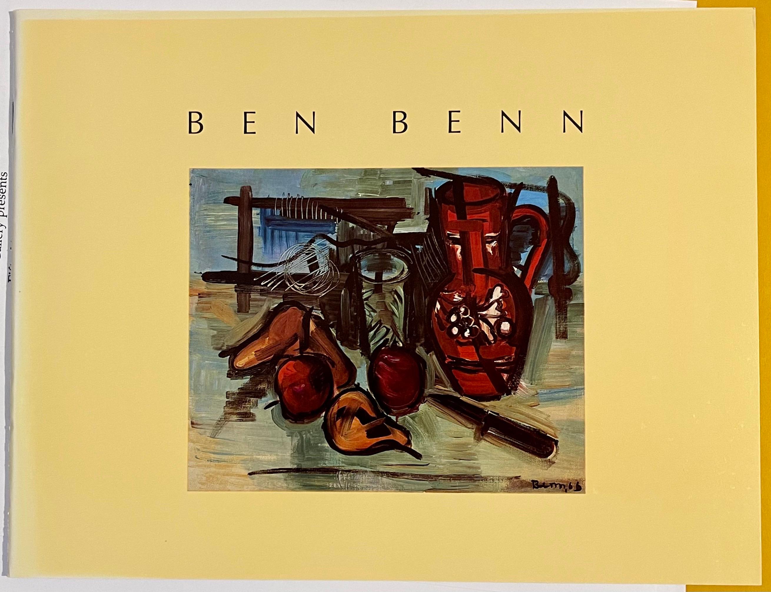 Large Modernist Ben Benn Still Life with Fruit Bowl Oil Painting WPA Artist 5