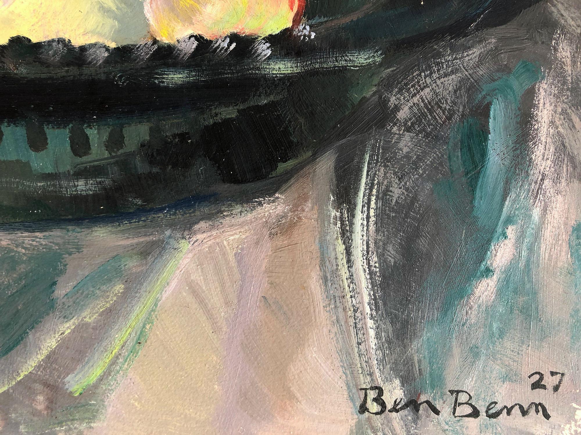 Un forte dipinto a olio modernista realizzato nel 1927 dal pittore russo-americano Ben Benn. Con uno stile moderno altamente riconoscibile, una pennellata veloce e un uso espressivo del colore, della forma e del disegno. Conosciuto soprattutto per
