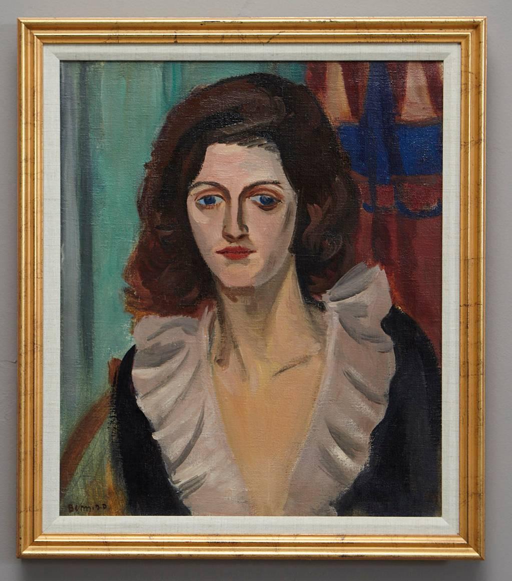 Jeune femme en herbe - Painting de Ben Benn
