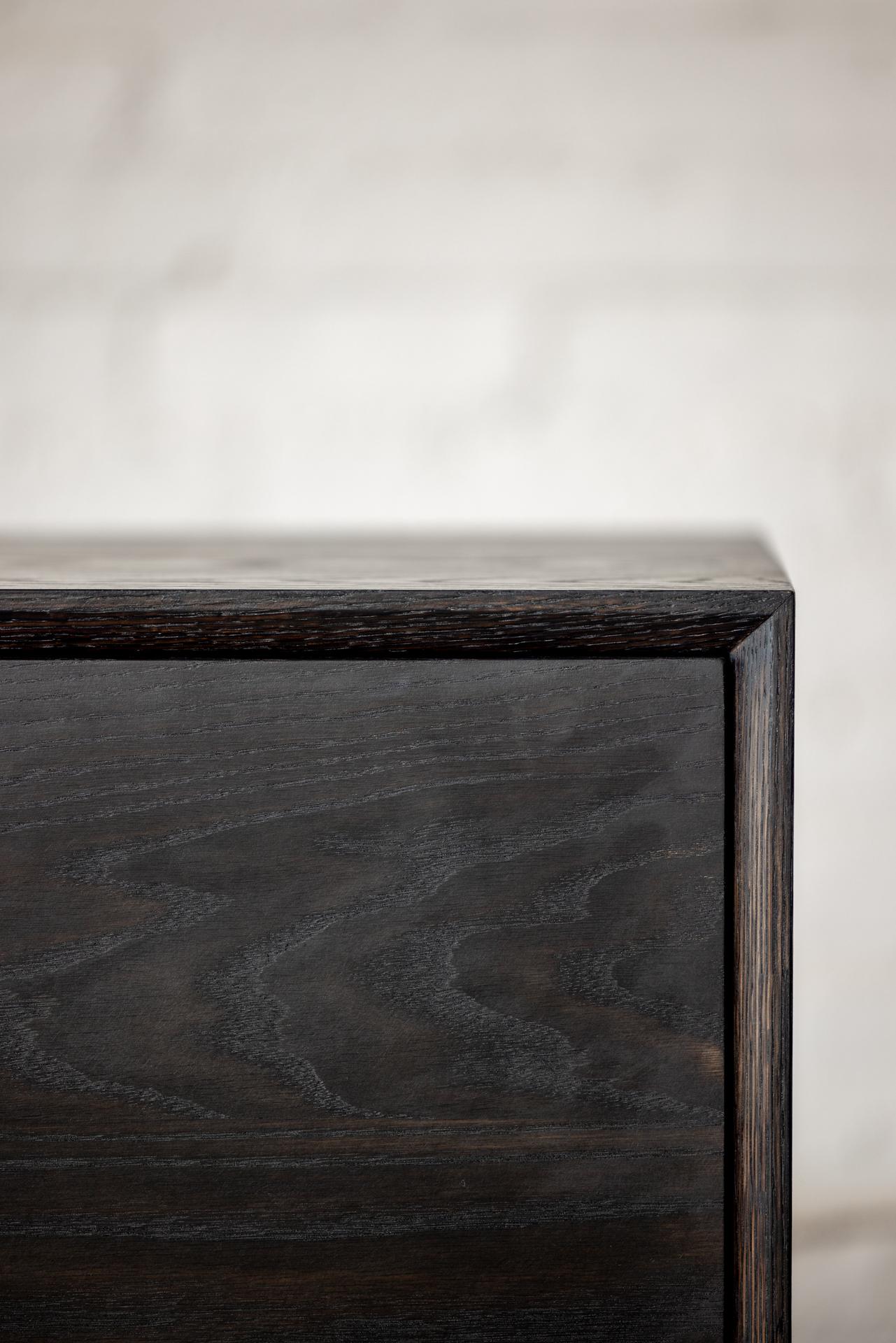 Canadian Ben Blackened Credenza in Torched Oak by Autonomous Furniture For Sale