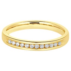 Ben Bride 14 Karat Yellow Gold Channel Set Diamond Band