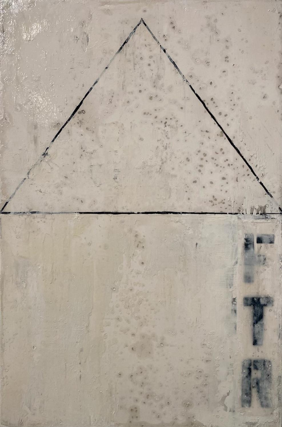 "FTR" Mixed Media Abstract Painting 36" x 24" inch by Ben Cope