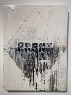 "PRSNT" Quadro astratto a tecnica mista 40" x 30" pollici di Ben Cope
