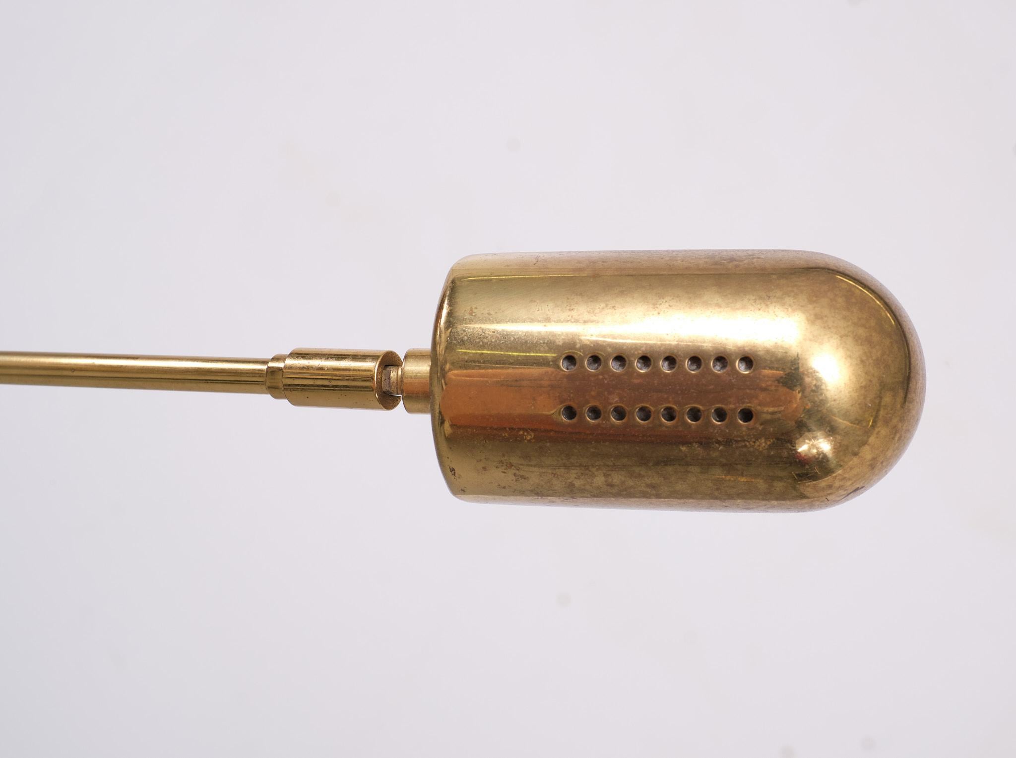 Late 20th Century Ben Demmers adjustable Brass Floor Lamp 1970s 