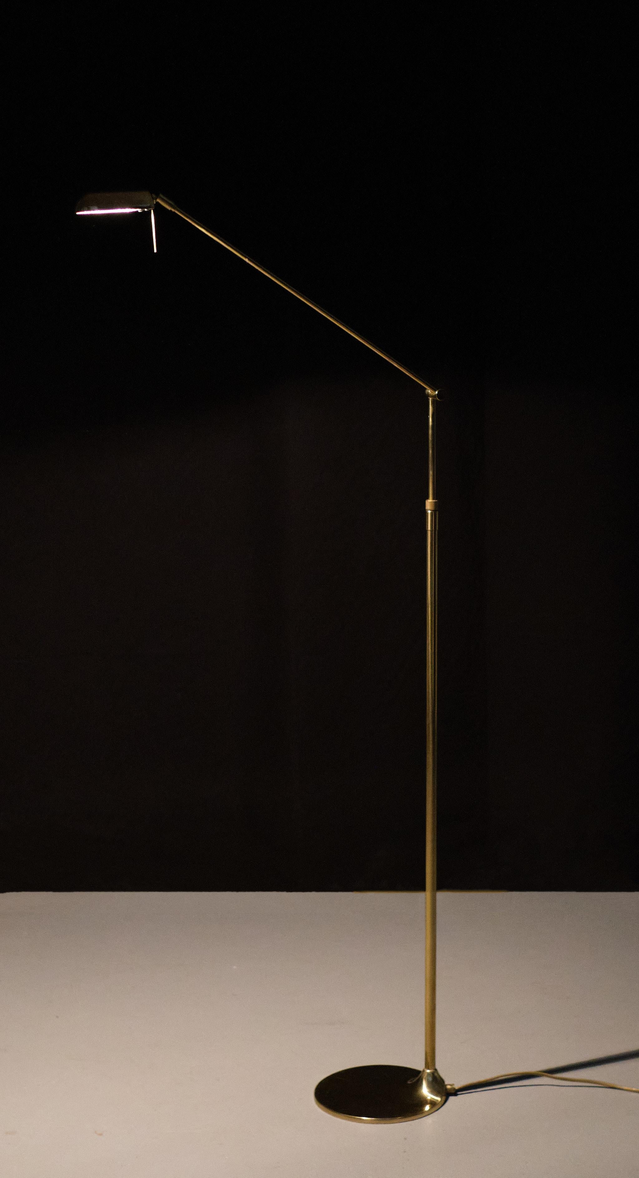Ben Demmers adjustable Brass Floor Lamp 1970s  2