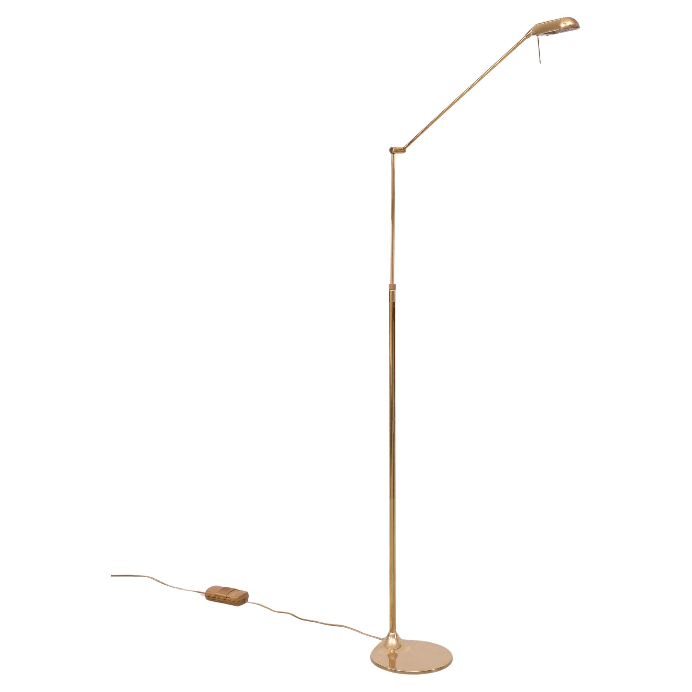 Ben Demmers adjustable Brass Floor Lamp 1970s 