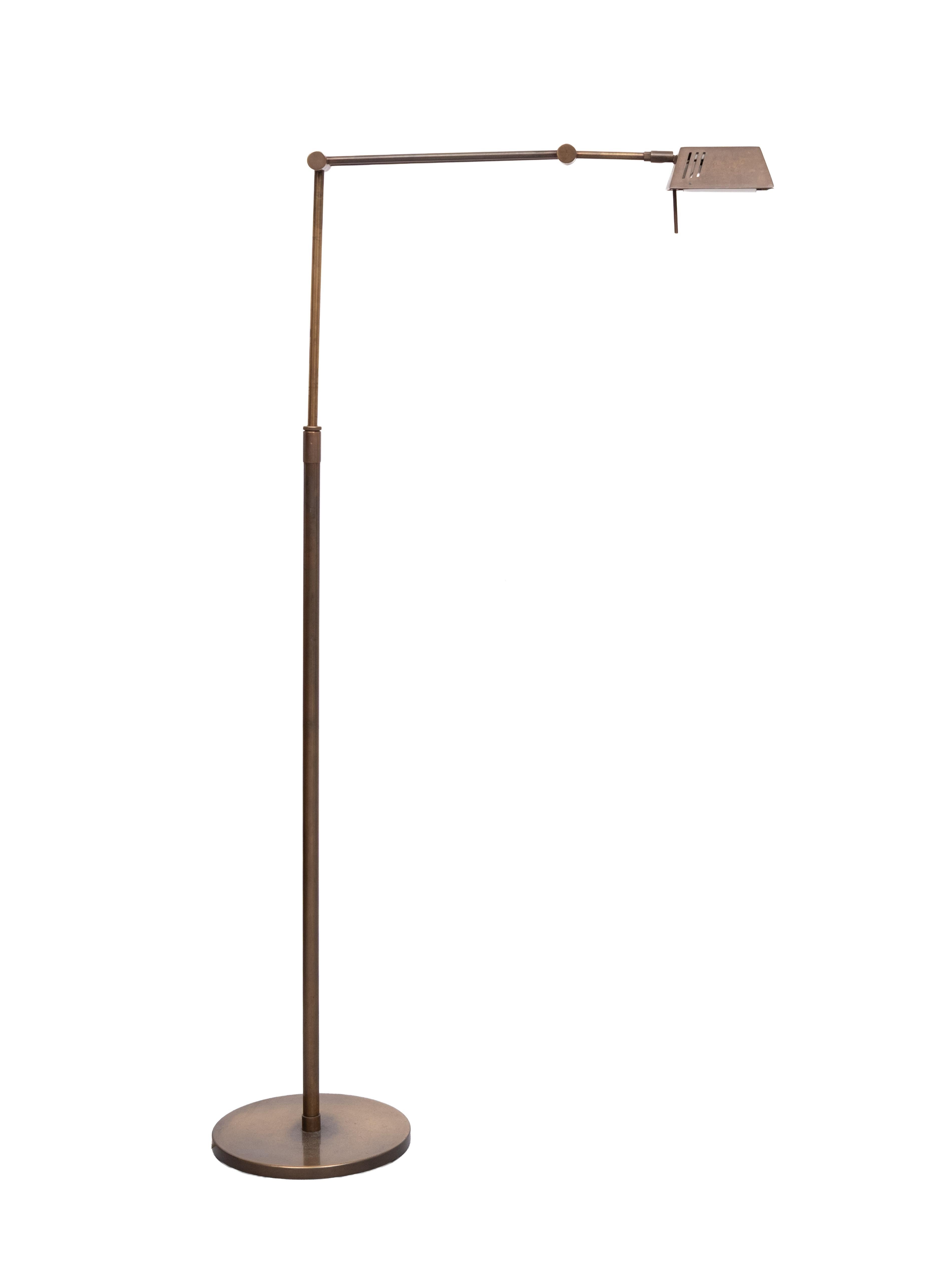 Ben Demmers Lámpara de pie halógena de bronce años 80 en venta 4