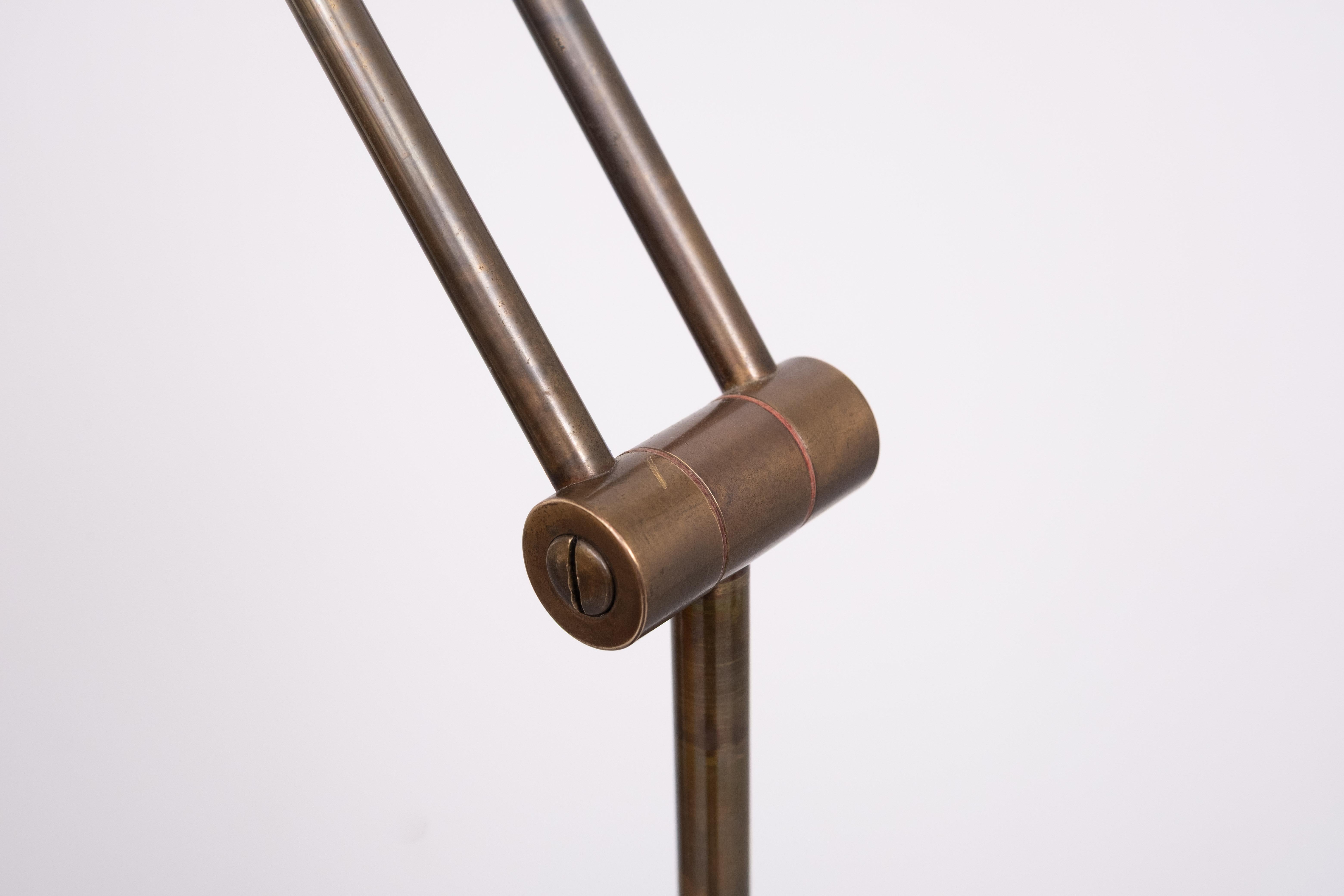 Ben Demmers Lámpara de pie halógena de bronce años 80 Bronce en venta