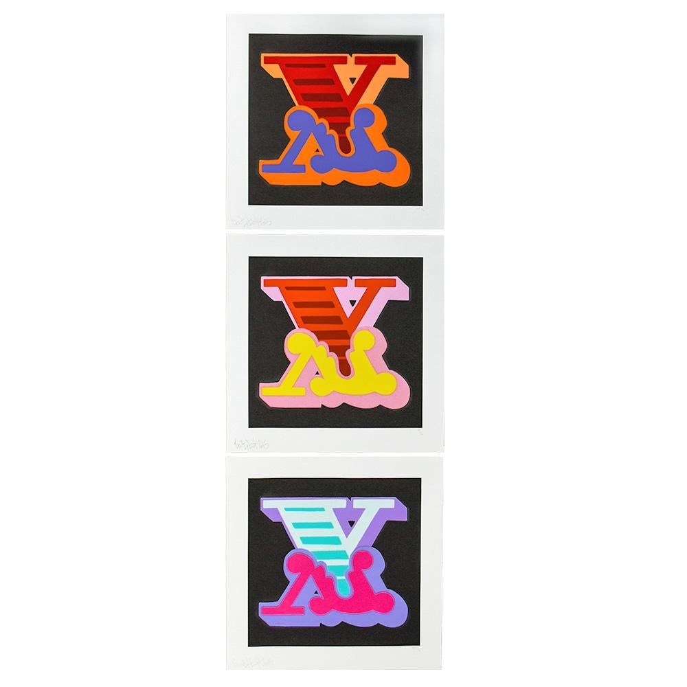 BEN EINE Letter X (Artist Proof Set of 3 Prints) For Sale 1