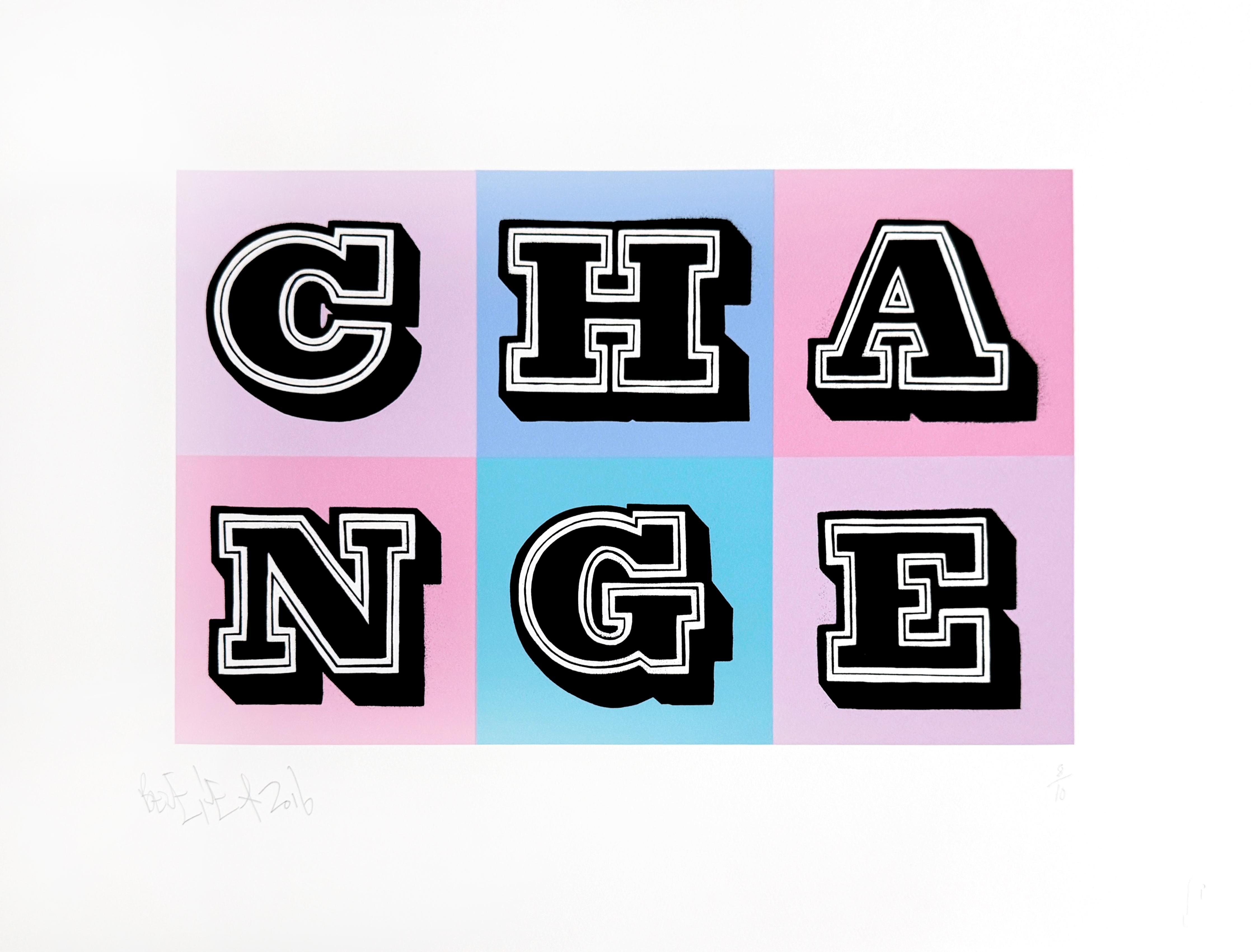 Change, Special edition - Print by Ben Eine