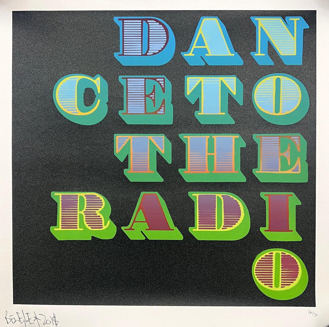 Ben Eine Abstract Print - Dance To The Radio Disco (Green)