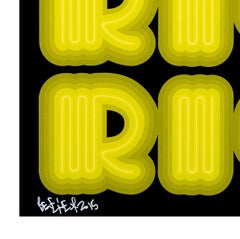 RIOT (Acid Green) Hand Signed Screen Print, AP 1/5, 33.5 x 29 in