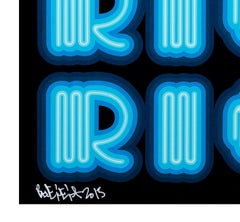 RIOT (Blu), rara serigrafia di grandi dimensioni firmata a mano