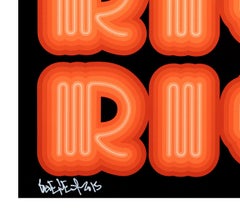 RIOT (Orange), rare large hand signed screen print