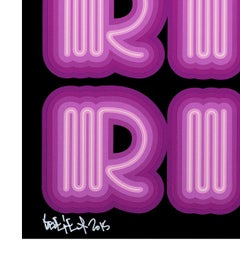 RIOT (Violet) Sérigraphie signée à la main, AP 1/5, 33.5 x 29 pouces