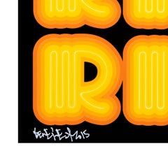 RIOT (Yellow) Hand Signed Screen Print, AP 1/5, 33.5 x 29 Inches