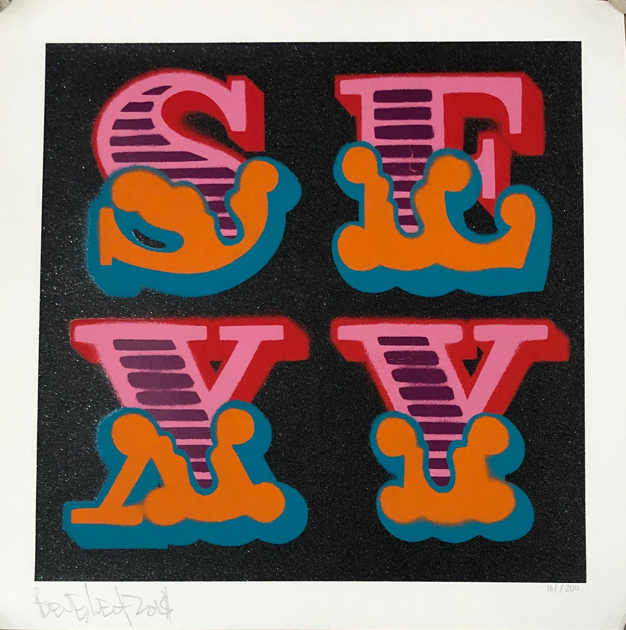 Sexy - Purpurina negra - Print de Ben Eine