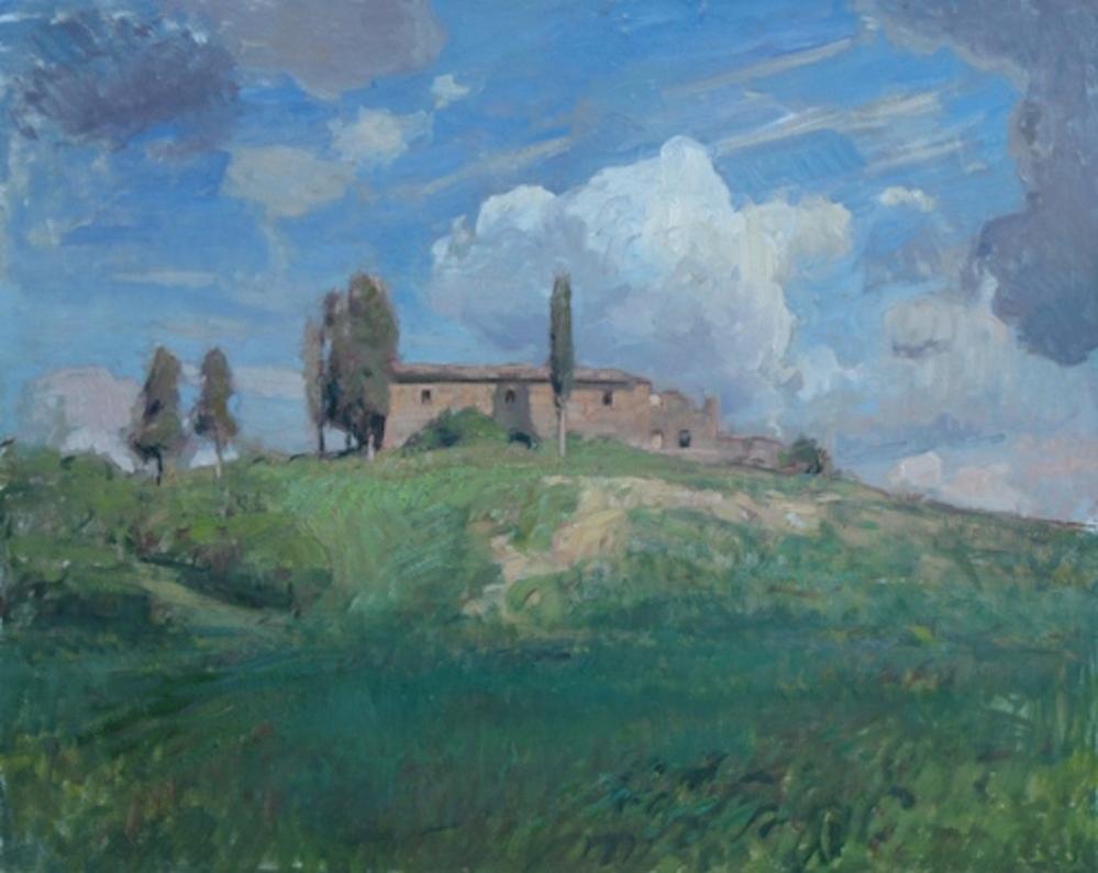 Landscape Painting Ben Fenske - Maison abandonnée