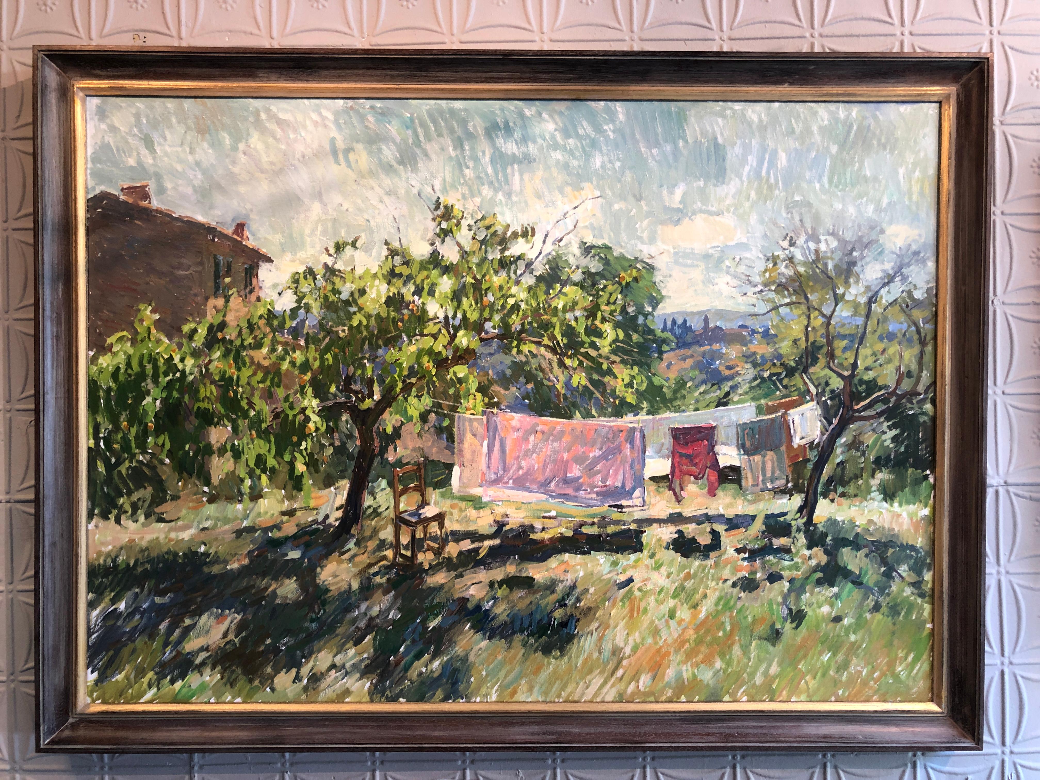 Apricots and Laundry - Painting by Ben Fenske