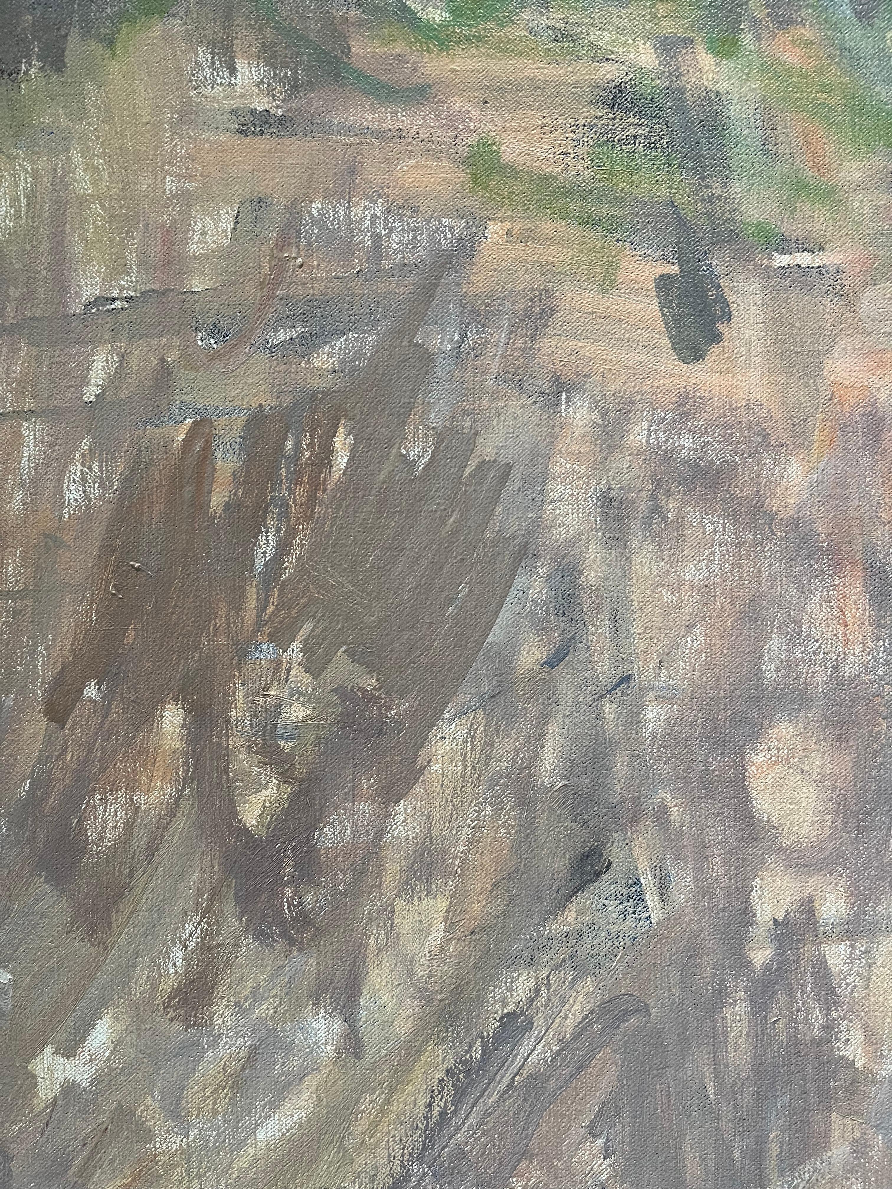 Impressionistisches Gemälde „Beach“ einer nackten Frau, die Muscheln am Strand sammelt 6