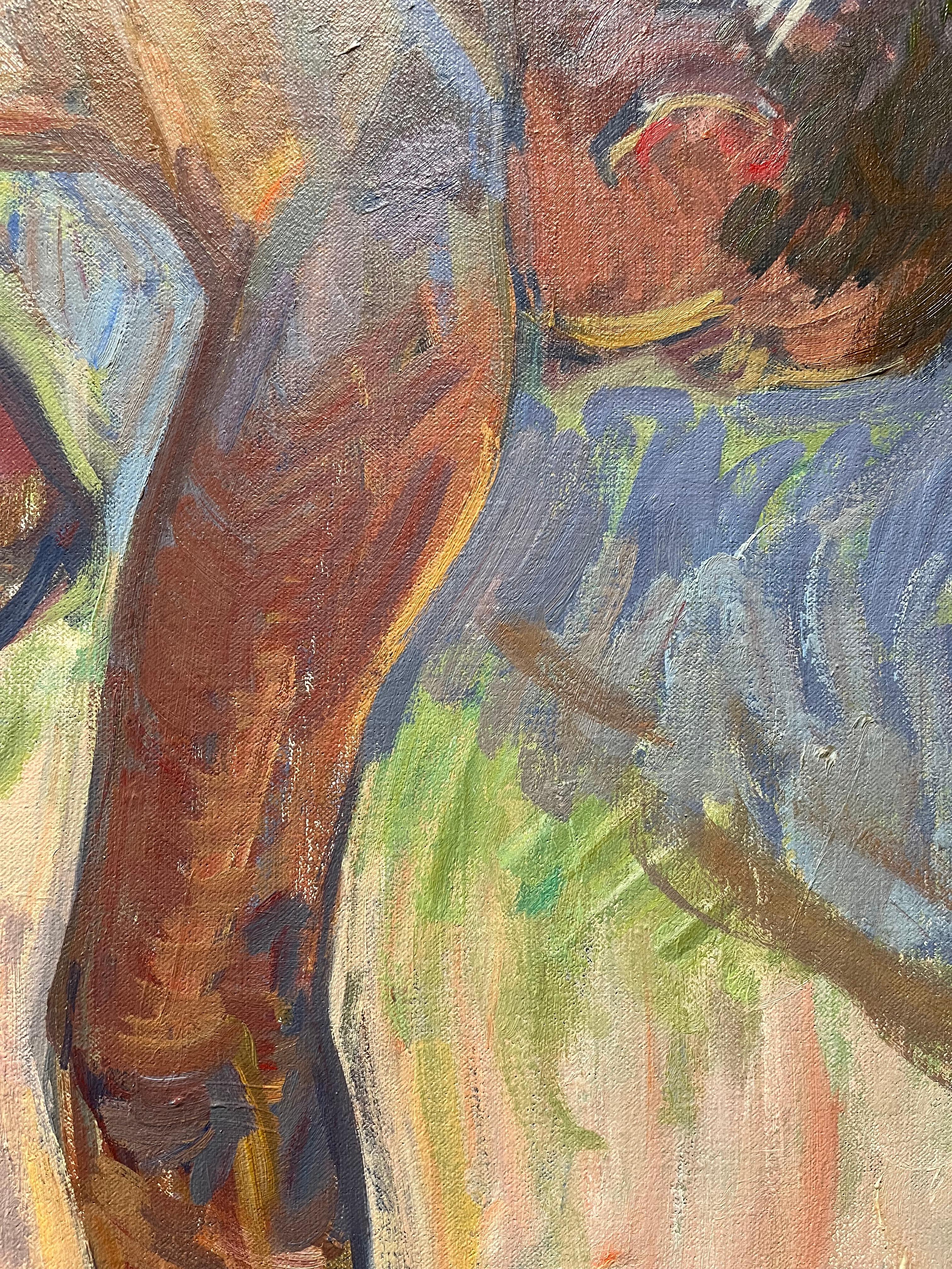 Impressionistisches Gemälde „Beach“ einer nackten Frau, die Muscheln am Strand sammelt (Impressionismus), Painting, von Ben Fenske