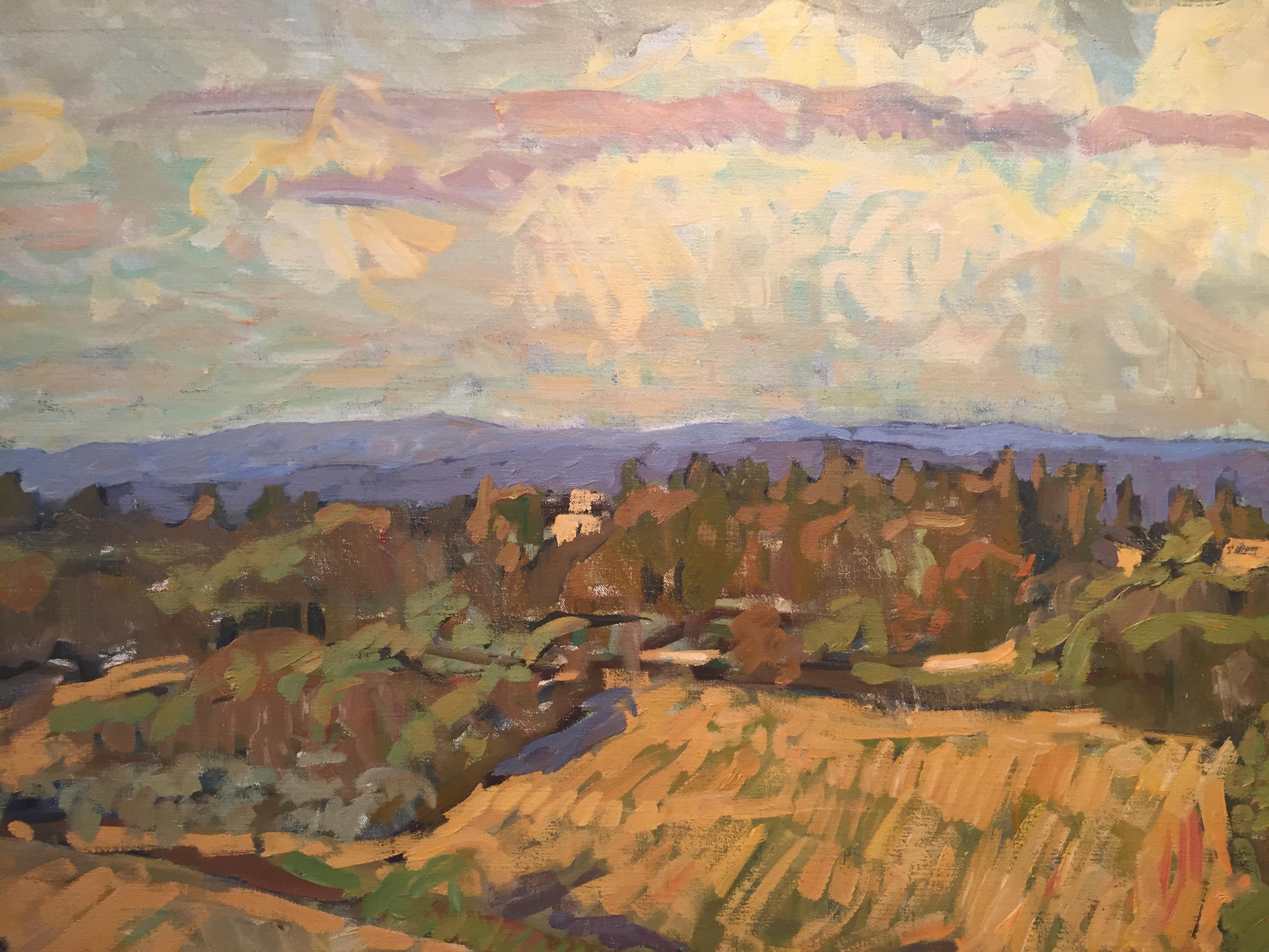 Evening Cloud - American Impressionist Painting by Ben Fenske