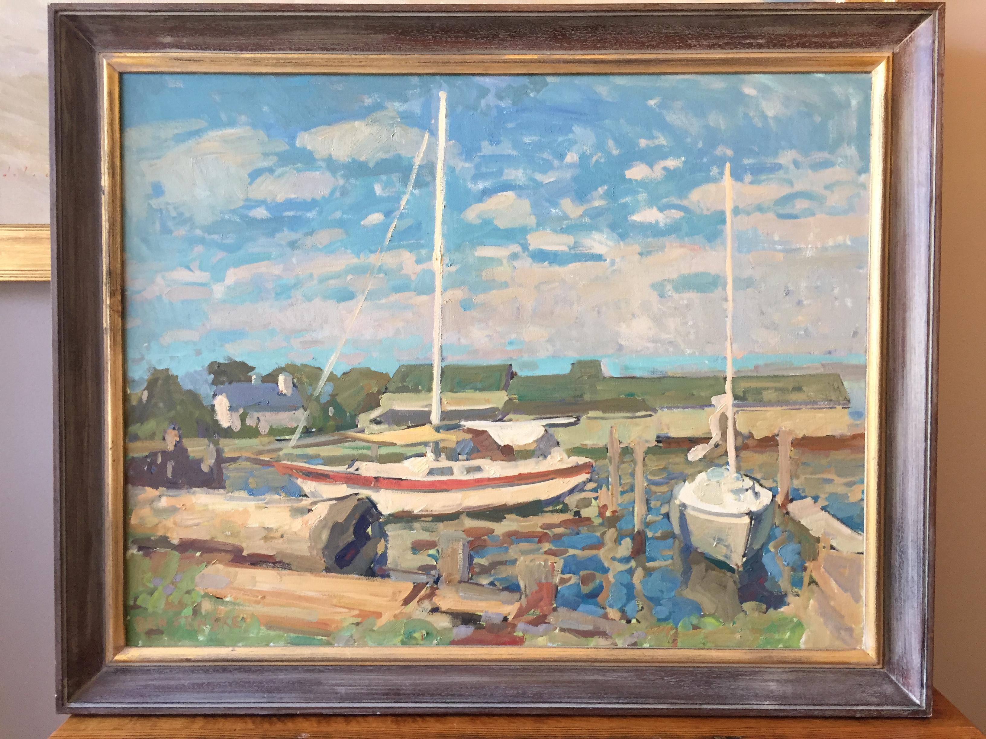 Greenport Basin - Painting by Ben Fenske