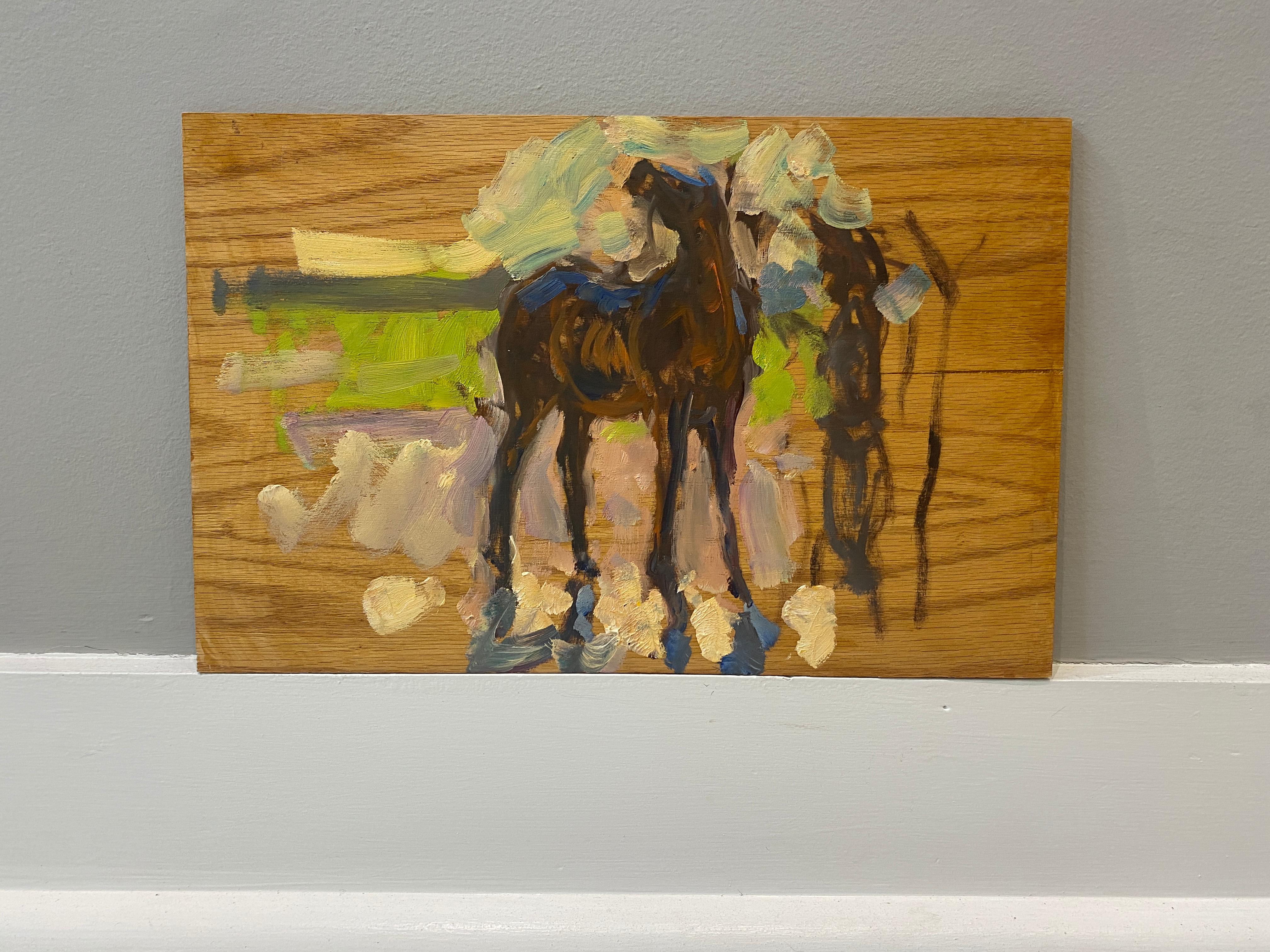 Croquis de cheval (en anglais) - Impressionnisme américain Painting par Ben Fenske