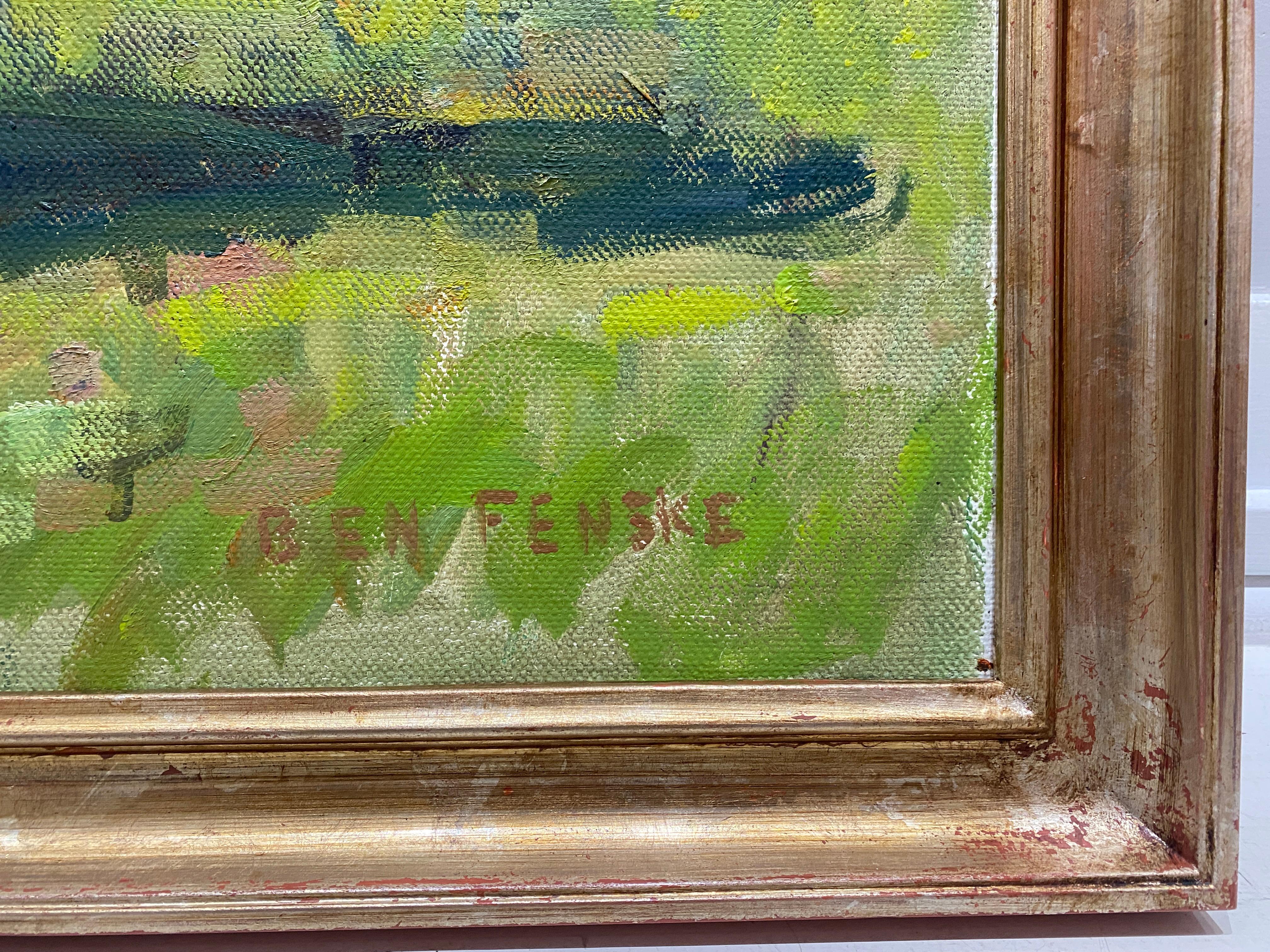 Cheval Stand - Peinture à l'huile réaliste contemporaine de l'impressionniste américain  - Impressionnisme américain Painting par Ben Fenske