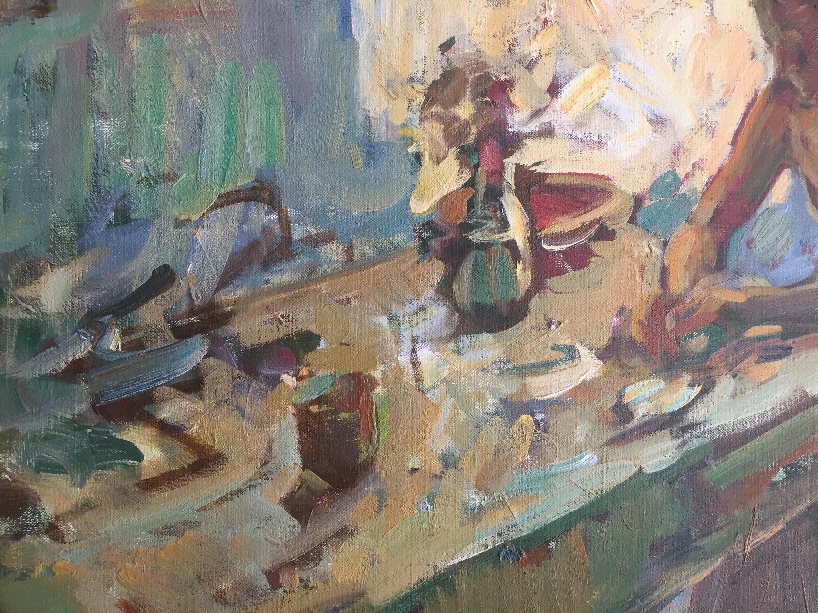 Kitchen - Impressionist Painting by Ben Fenske
