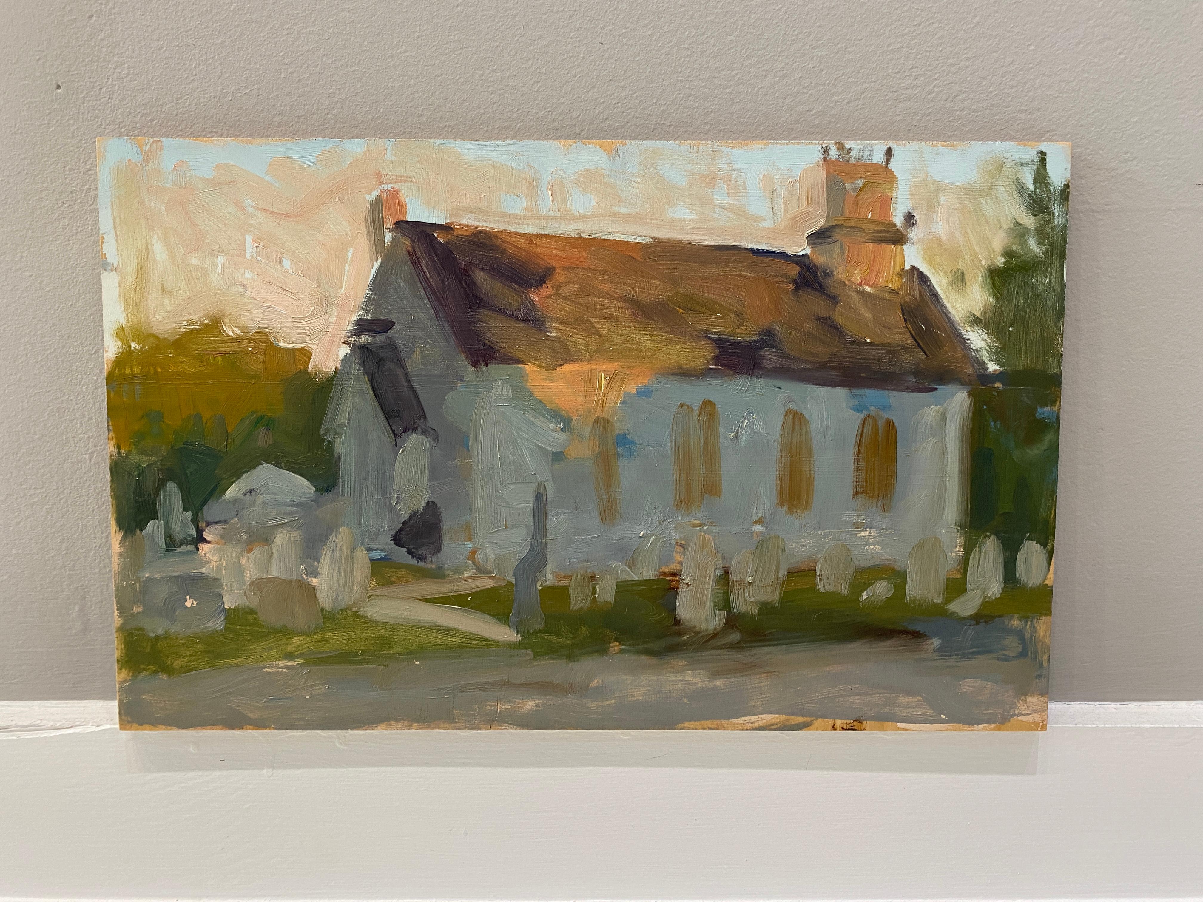 Late Afternoon, Church - Painting by Ben Fenske