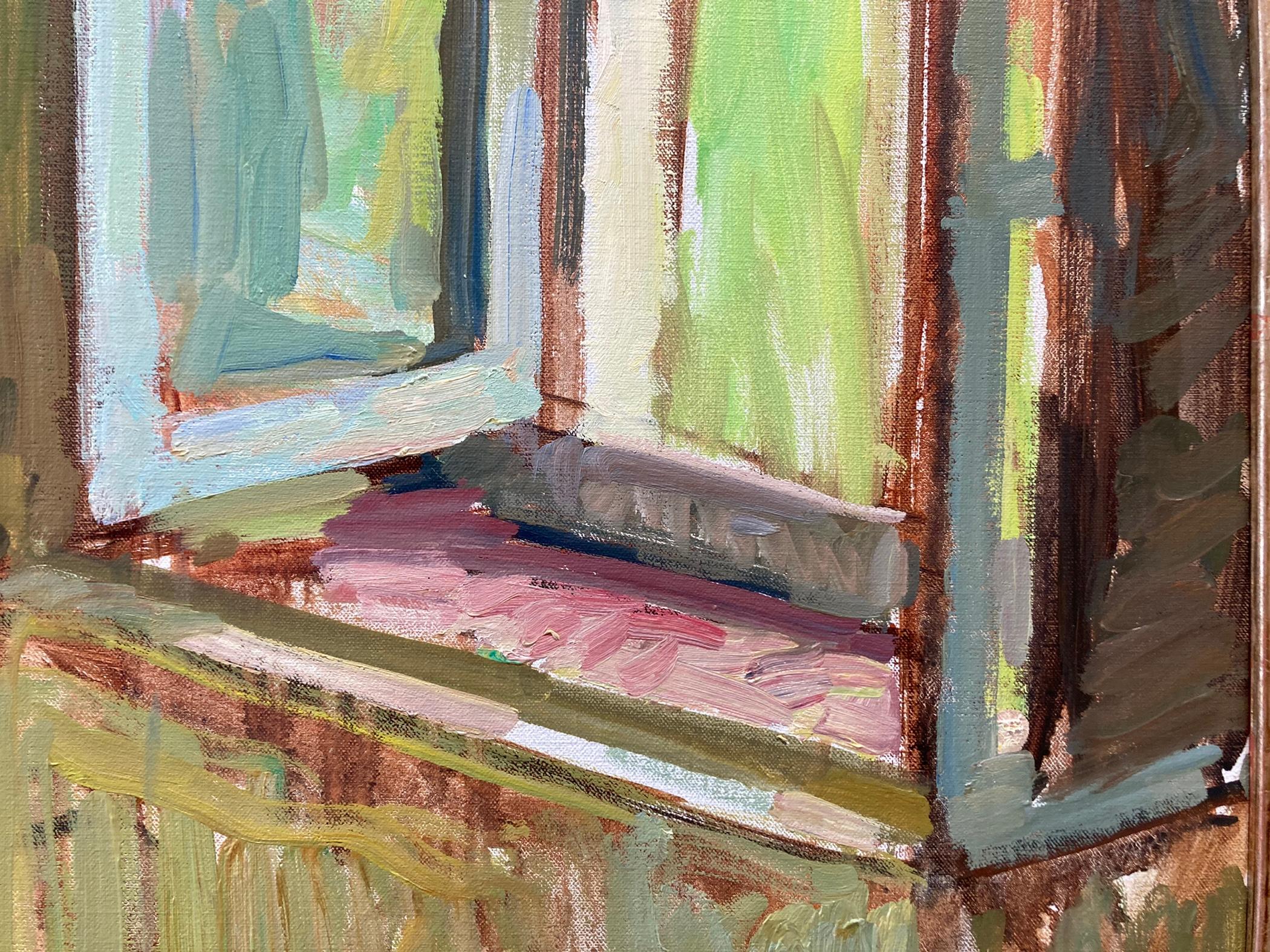 Nude, Window - Brown Interior Painting by Ben Fenske