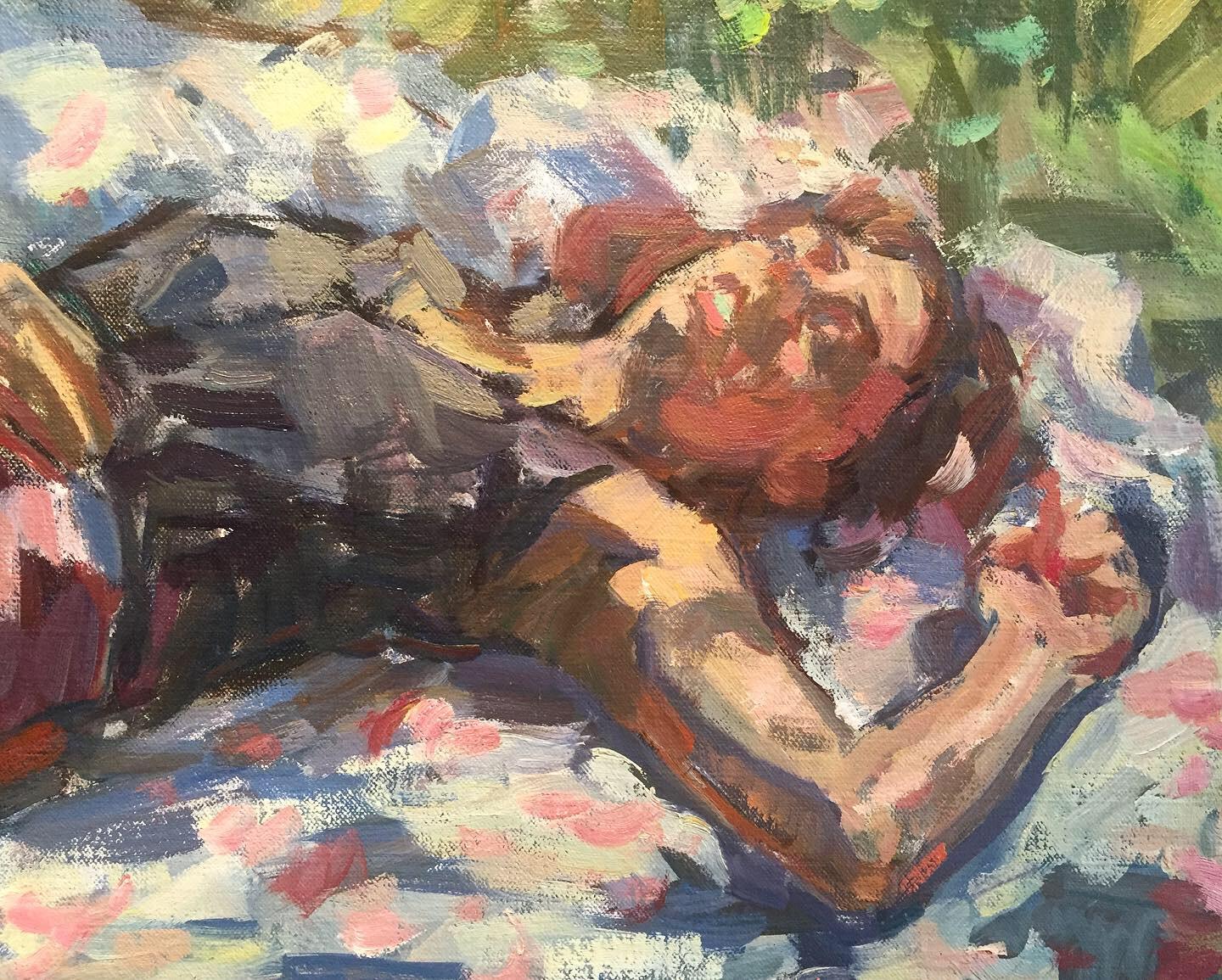 An oil painting of a woman laying under an olive tree in Tuscany. Painted from direct observation, en plein air. 


Ben Fenske (b. 1978) although a native of Minnesota, and has been working and living in Sag Harbor, New York and Florence, Italy for