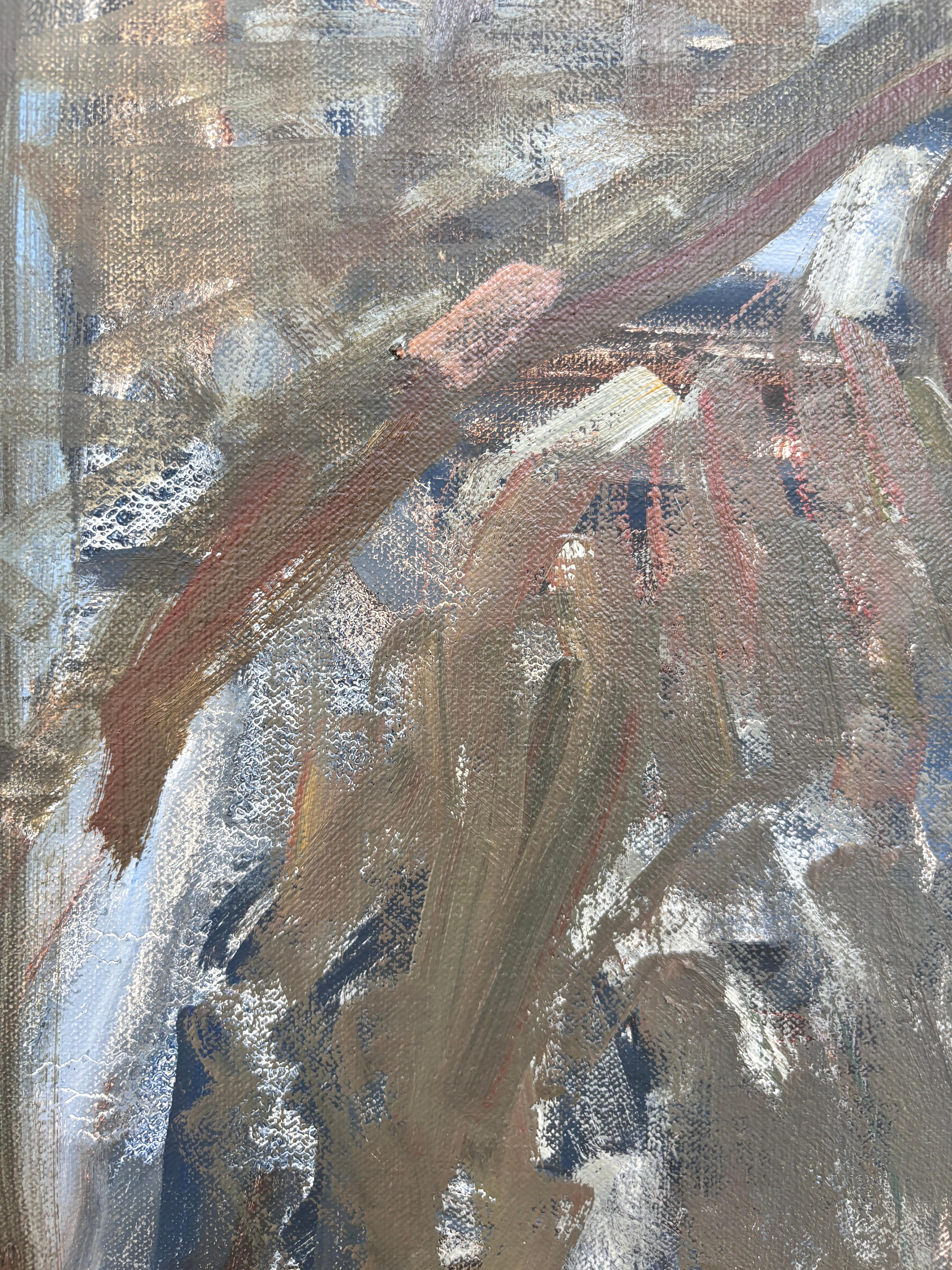 “Self Portrait” oil painting,  contemporary impressionist, Ben Fenske, framed For Sale 9