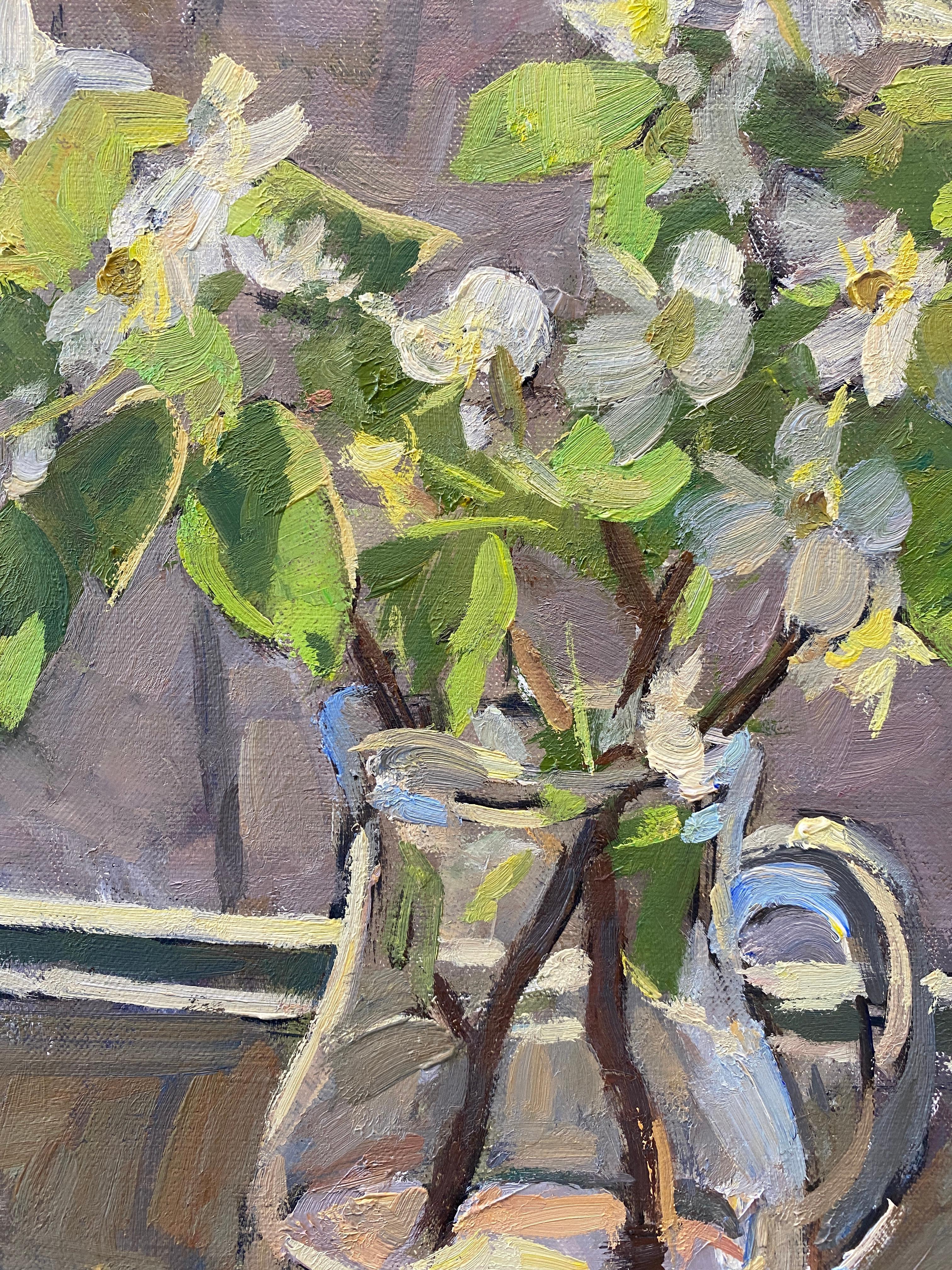 Spring Blossoms - Gray Interior Painting by Ben Fenske