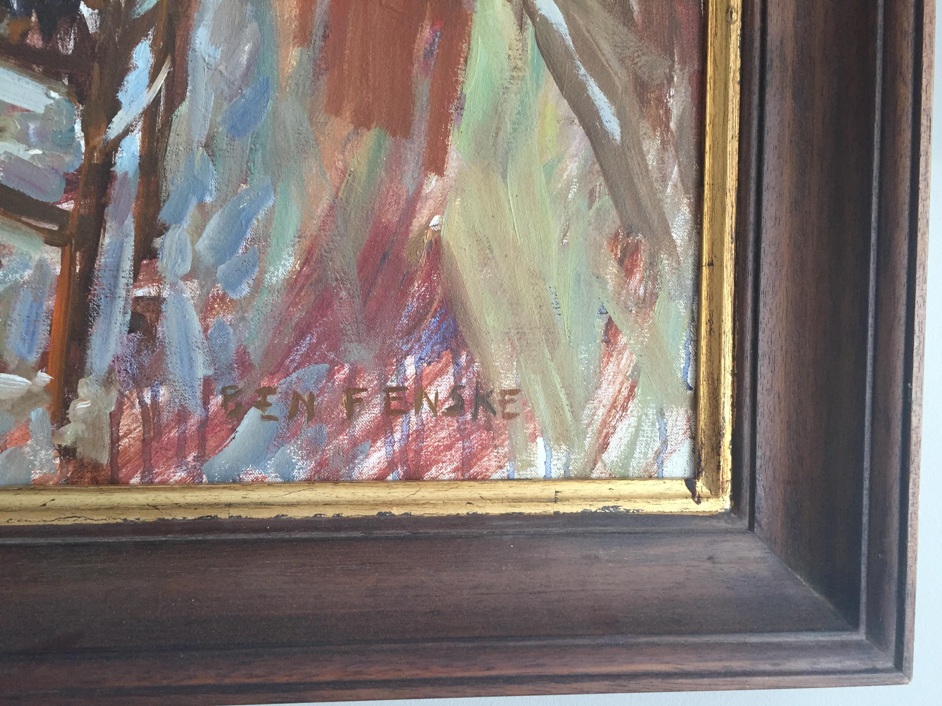 Sunlit Interior - Impressionist Painting by Ben Fenske