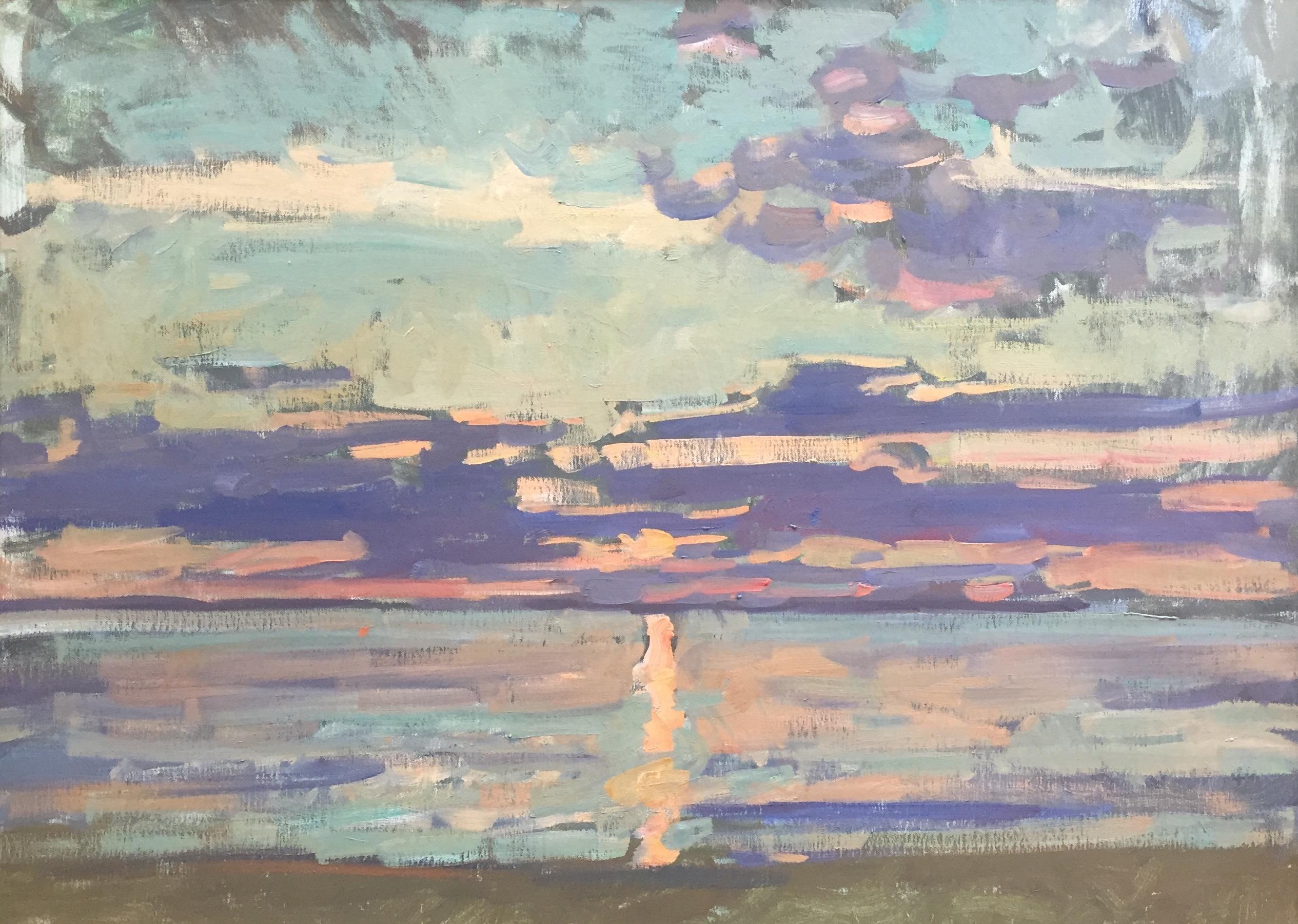 Ben Fenske Landscape Painting - Violet Horizon