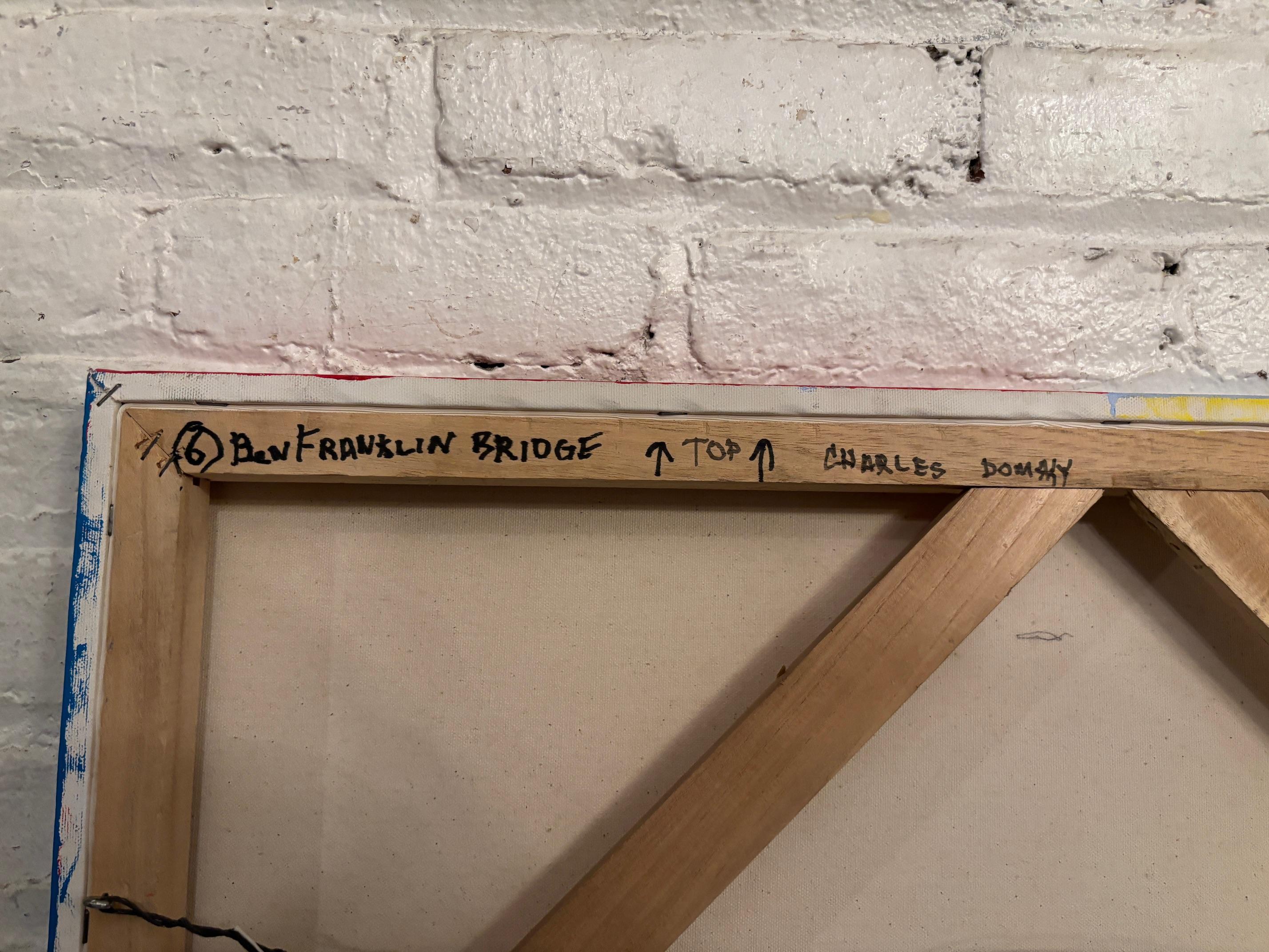 Gemälde „Ben Franklin Bridge“ von Charles Domsky (Leinwand) im Angebot