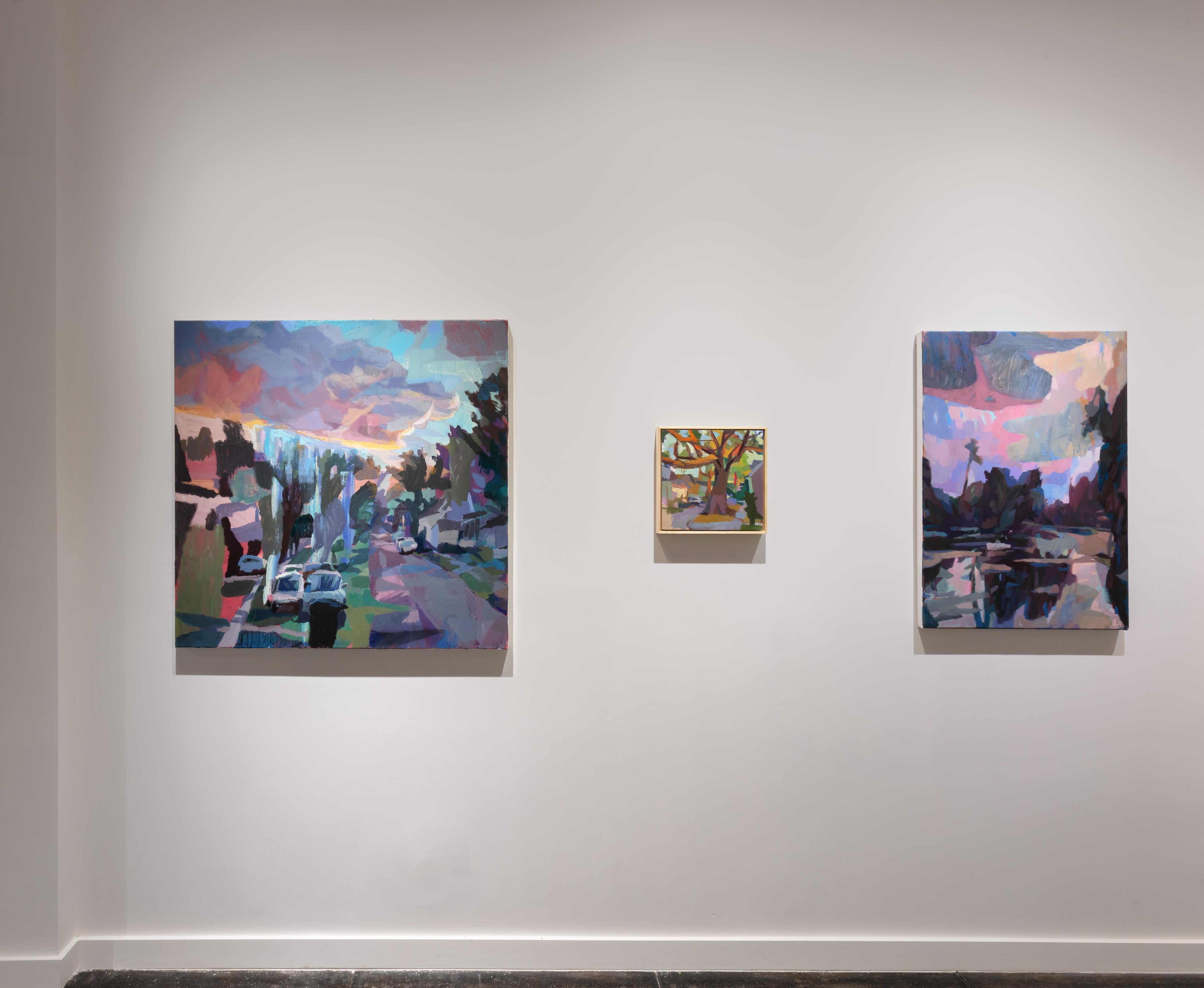 Slow and Mighty - Gray Landscape Painting by Ben Hamburger