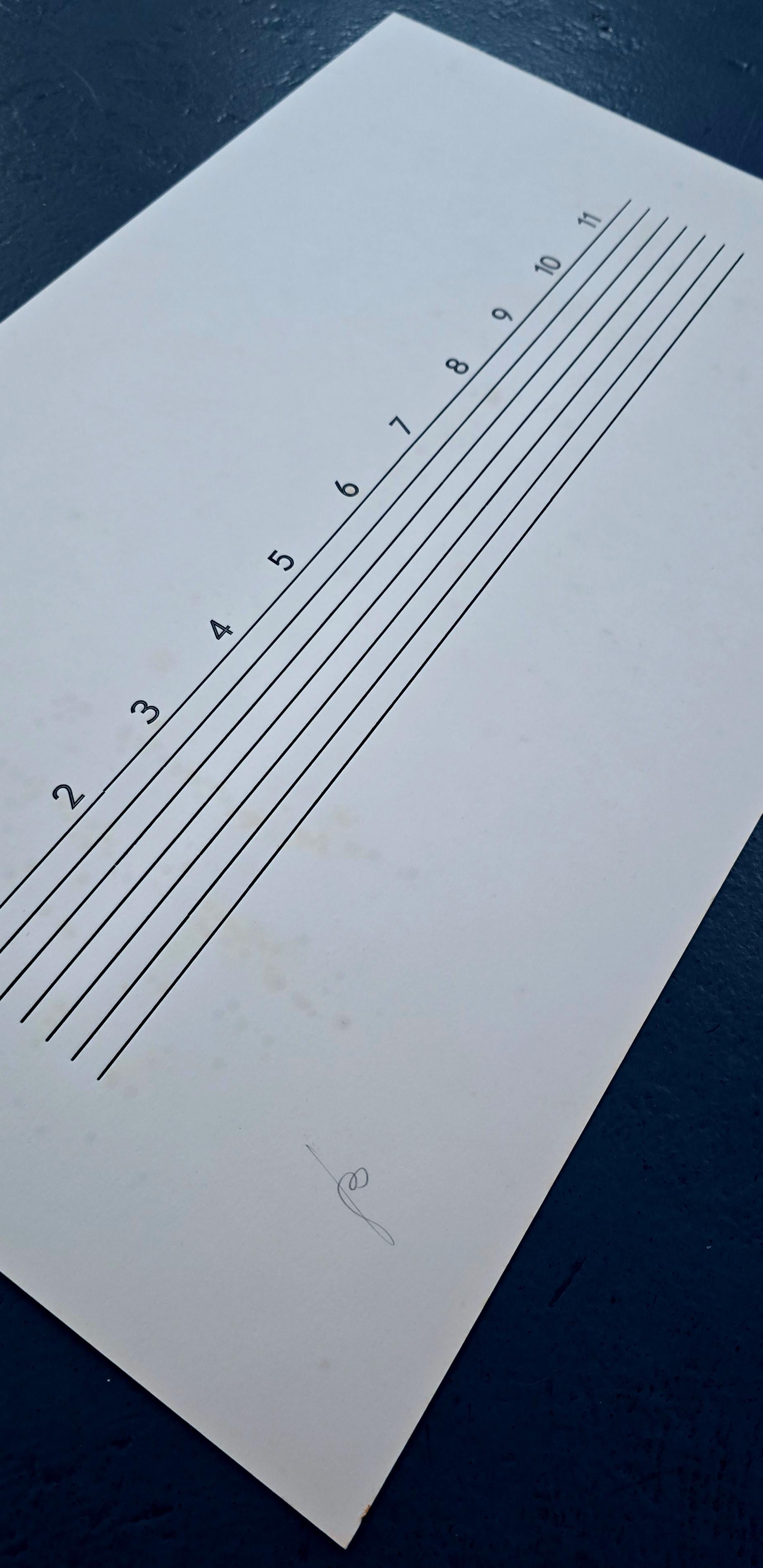 1 2 3 4 5 6 7 8 9 10 11 (Minimal, Abstrakt, Uecker, Geometrisch) (Grau), Figurative Print, von Ben Joosten