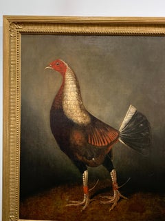 19th Century English portrait of a Fighting Game Cock, with Spurs