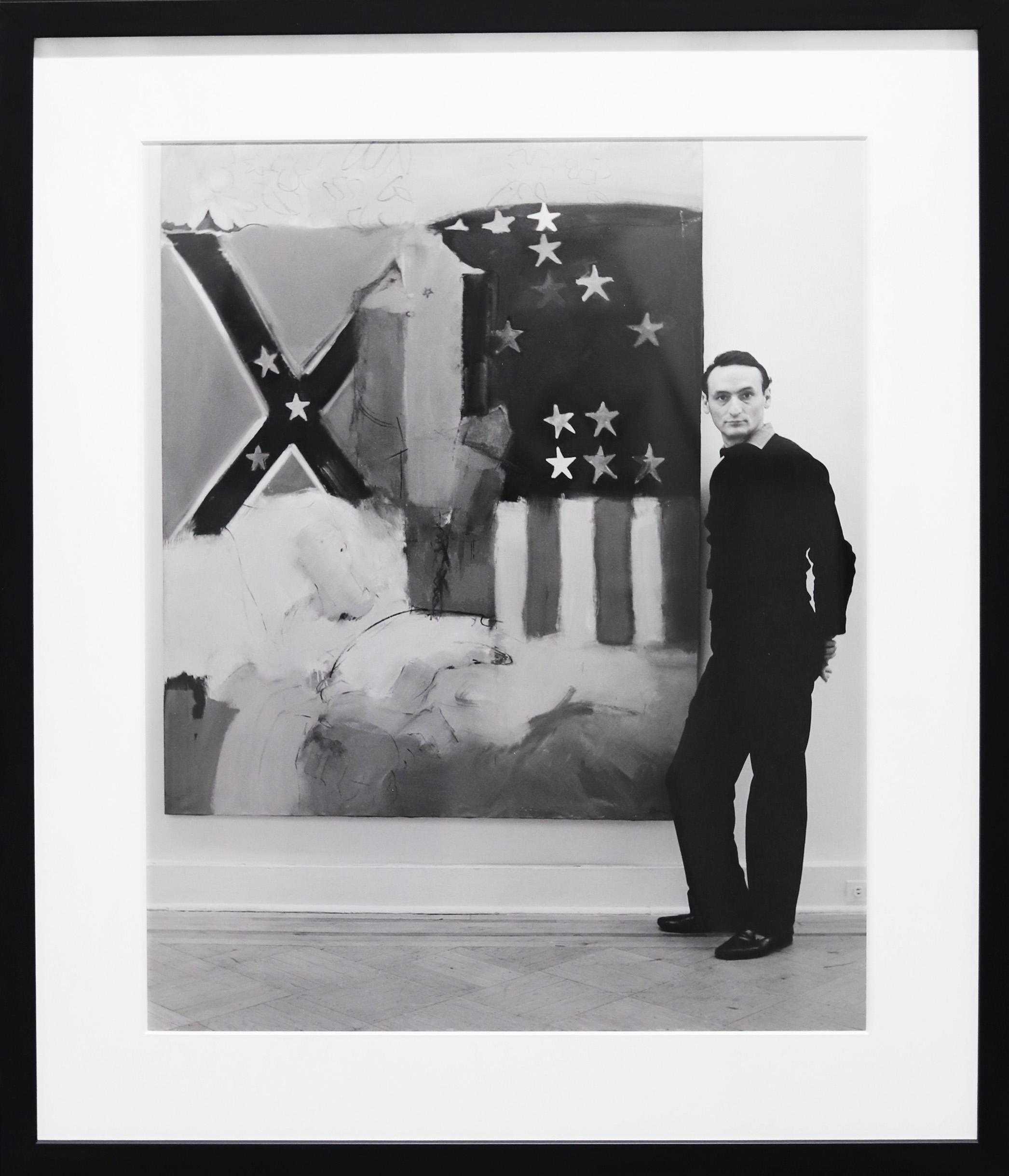 Ben Martin Portrait Photograph – Larry Rivers 1962 Schwarz-Weiß-Nachlassfotografie in limitierter Auflage