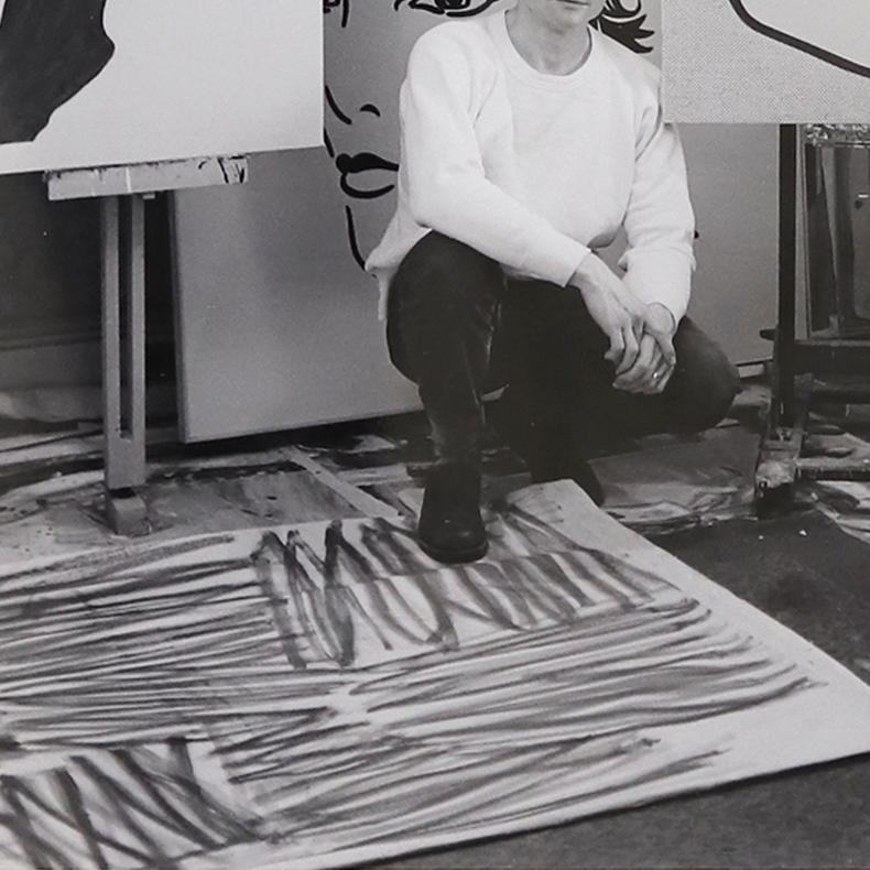 Roy Lichtenstein 1962 - Original Artist Studio Photo (Ben Martin Estate Edition) For Sale 3