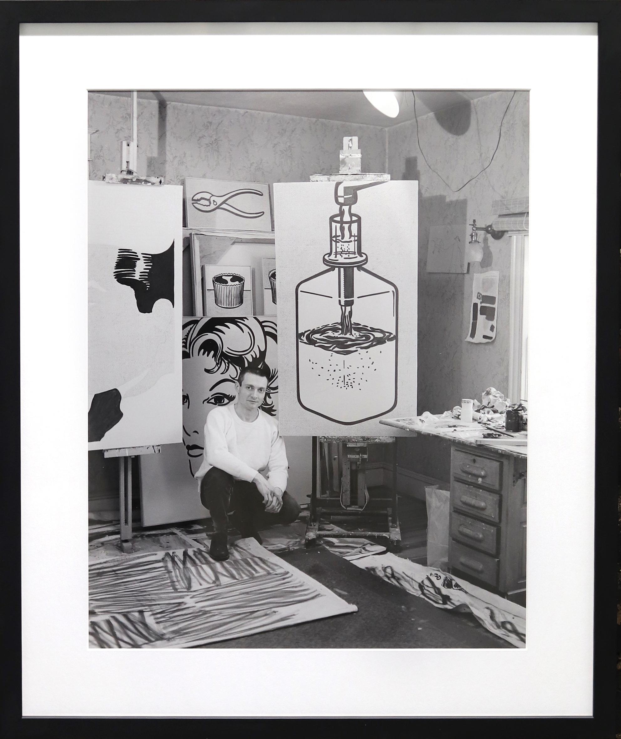 Roy Lichtenstein 1962 - Original Artist Studio Photo (Ben Martin Estate Edition)