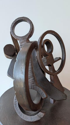 99-709 Abstrakte Stahlskulptur, brutalistischer Stil, CIRCA 1990-1999